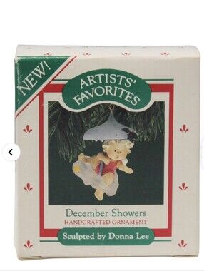 Hallmark Ornament: 1987 December Showers Christmas Tree Ornament Like New